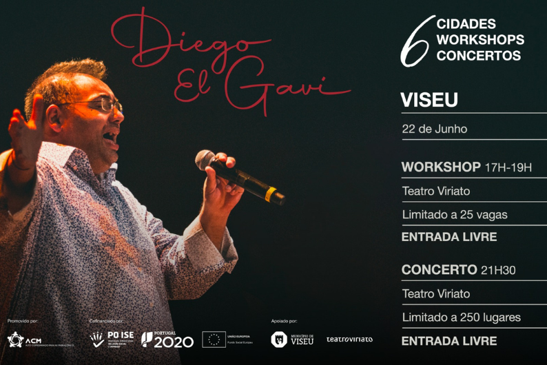 Viseu recebe amanhã a “Tour Diego El Gavi: Seis cidades, seis workshops, seis concertos”